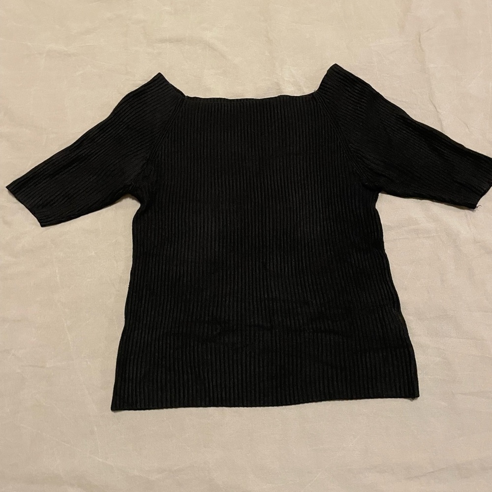 Pilcro by Anthropologie ribbed boatneck top, size S